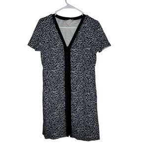 Tory Burch Mini dress sz m   Blue short sleeves V-neck Boho Bohemian